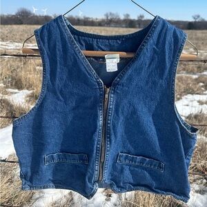 Women’s Denim Vivaldi Vest w/ Zipper front 90s